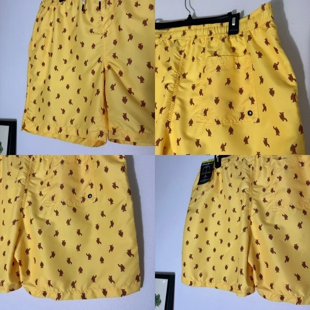 Eddie Bauer NWT yellow Sasquatch Volley swim trunks size XL (40-42)
